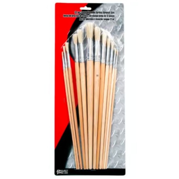 Performance Tool 1451 12-Piece Long Handle Artist Brush Set NEW in Package! - Picture 1 of 3